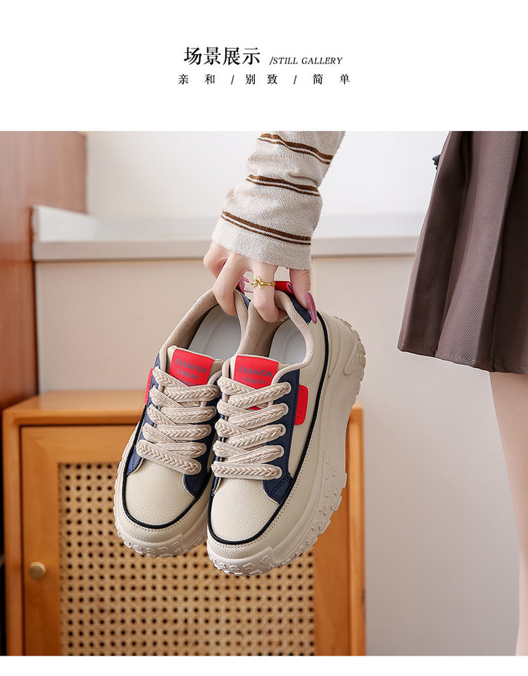 Giày sneaker nữ đế dày phong cách retro, giày thể thao nhẹ nhàng chạy bộ đi bộ — K6710 màu kaki, K6710 màu xanh dương chi tiết 15
