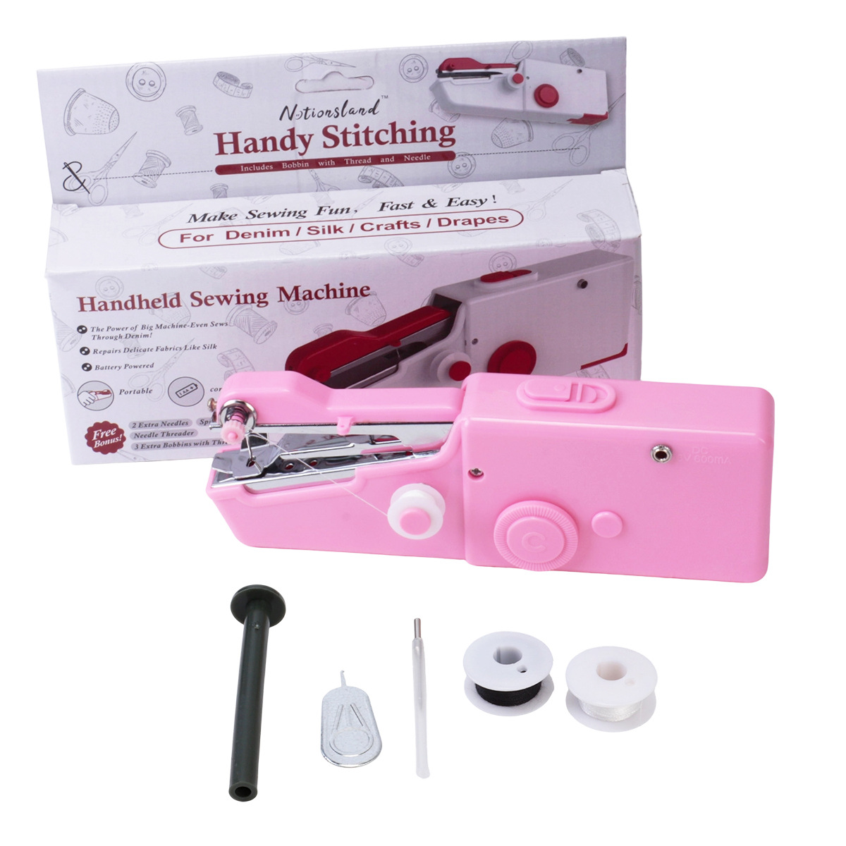 Máquina de coser eléctrica doméstica portátil USB conectable máquina de coser mini máquina de coser portátil pequeña