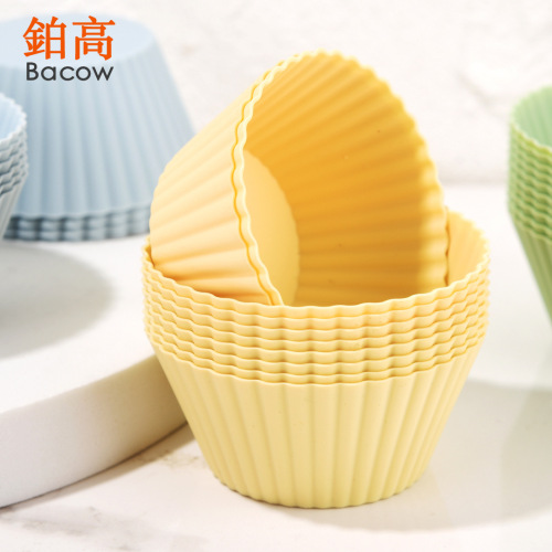 Baking mold silicone muffin cup cake steamed cake white jelly bowl cake household baby food supplement small cake thickened