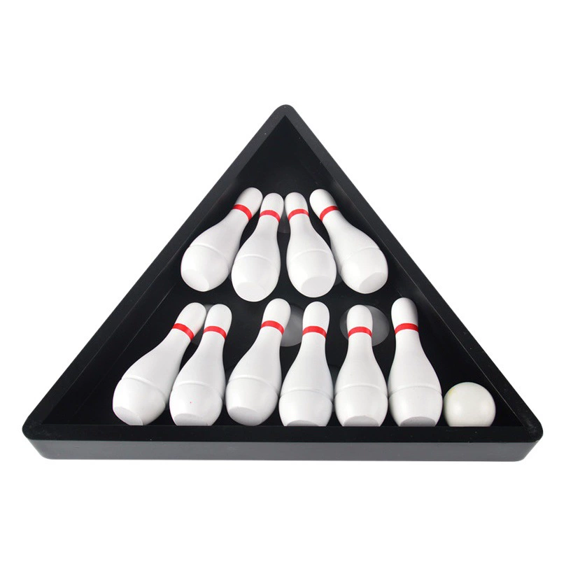 Набор игры костюма боулинга твердой древесины с таблицей шаффлебоард с сумкой