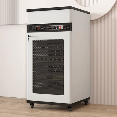 Electric car big tripod Cabinet, Professional Audio Cabinet, Theater - bk01-warm-white-16u-particle-board