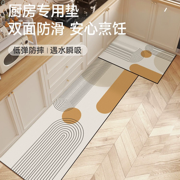 Простой бытовой кухонный коврик, впитывающий масло-поглощающий нескользящий коврик для резки диатомовой грязи, коврик для пола, цельная доставка