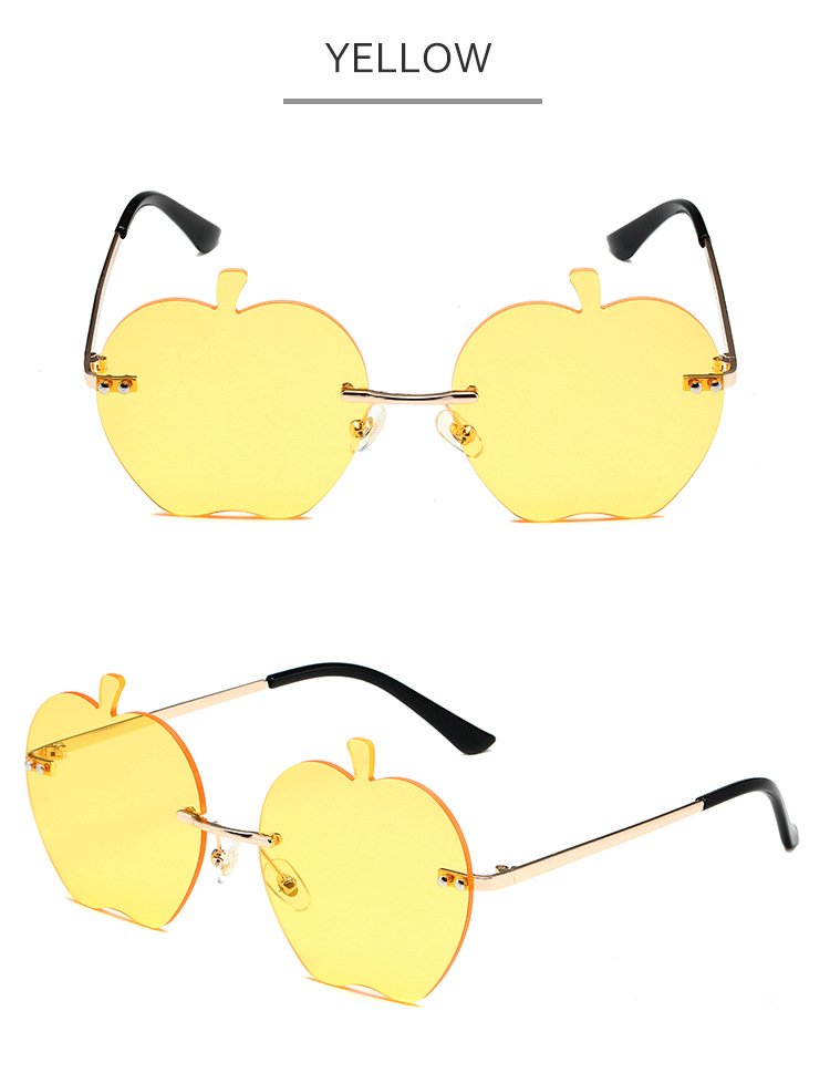 Zonnebrillen voor heren Gepersonaliseerde zonnebrillen Dames montuurloze Apple zonnebrillen Trendy feestdansen Grappige zonnebrillen Zonnebrillen_voghion.com