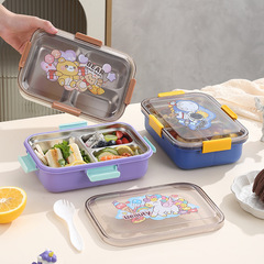INSアマゾン304ステンレス弁当箱成人学生分格ランチボックス3格弁当箱bento box