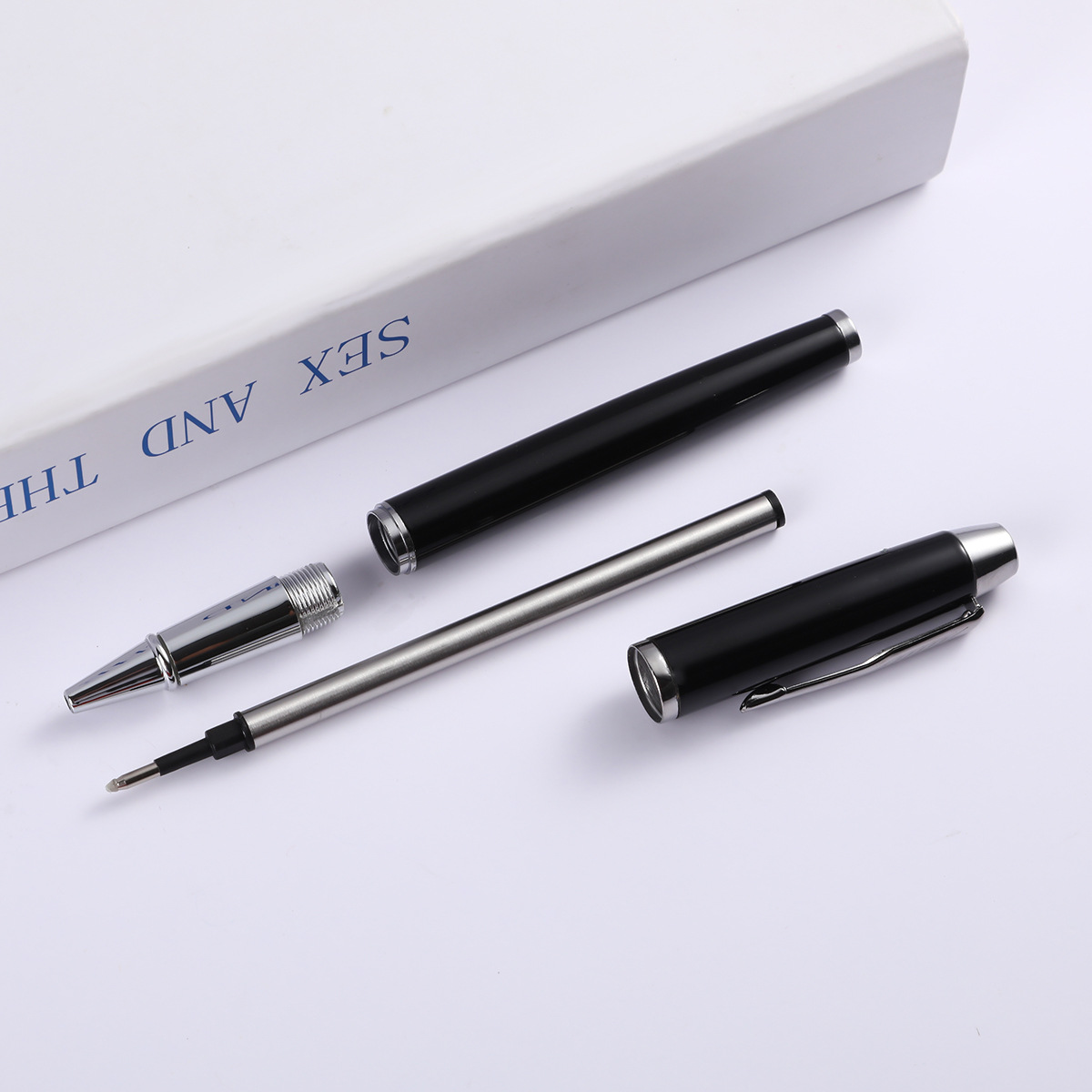 Pluma de metal de alta gama firma fabricante regalo de negocios PEN Conferencia bolígrafo letras publicidad gel impresión de la pluma