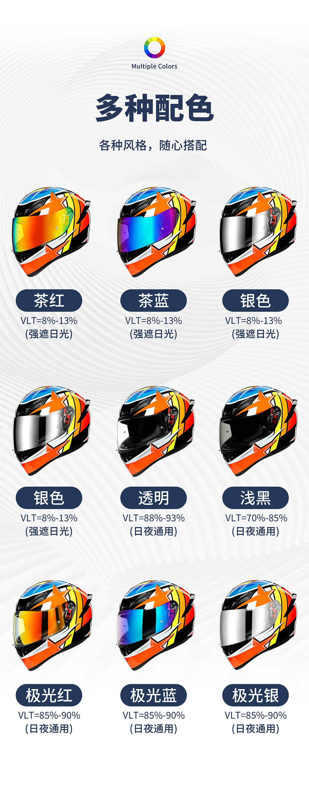 Dynasty helmet lens electroplated motorcycle retro helmet lens UV protection HD enhanced mirror helmet accessories
