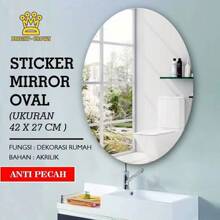 椭圆形亚克力镜面墙贴不规则异形镜子贴浴室化妆镜软镜子ins风