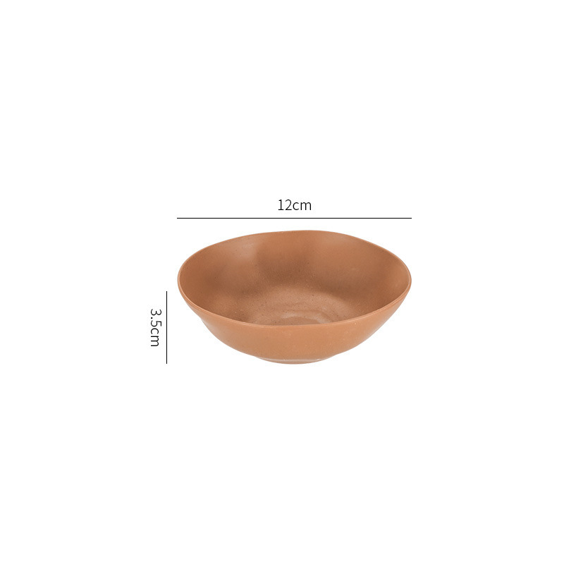 12cm 불규칙한 그릇 (오렌지 레드)