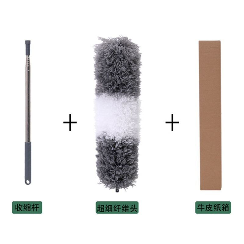 鶏の毛のはたきは伸縮可能です。家庭で屋根の蜘蛛の巣を掃除します。