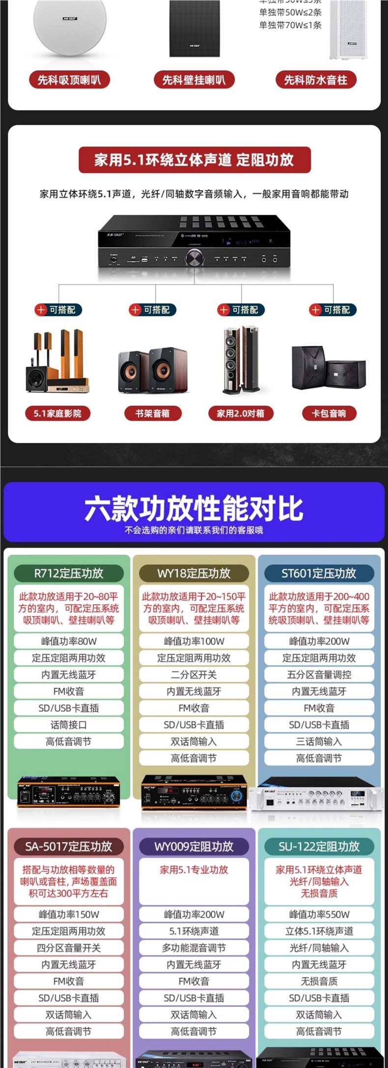 Xianke Bluetooth Partition Amplifier Speaker Speaker Amplifier Home Fixed Resistance Fixed Voltage Audio Plug-In Card Small Amplifier