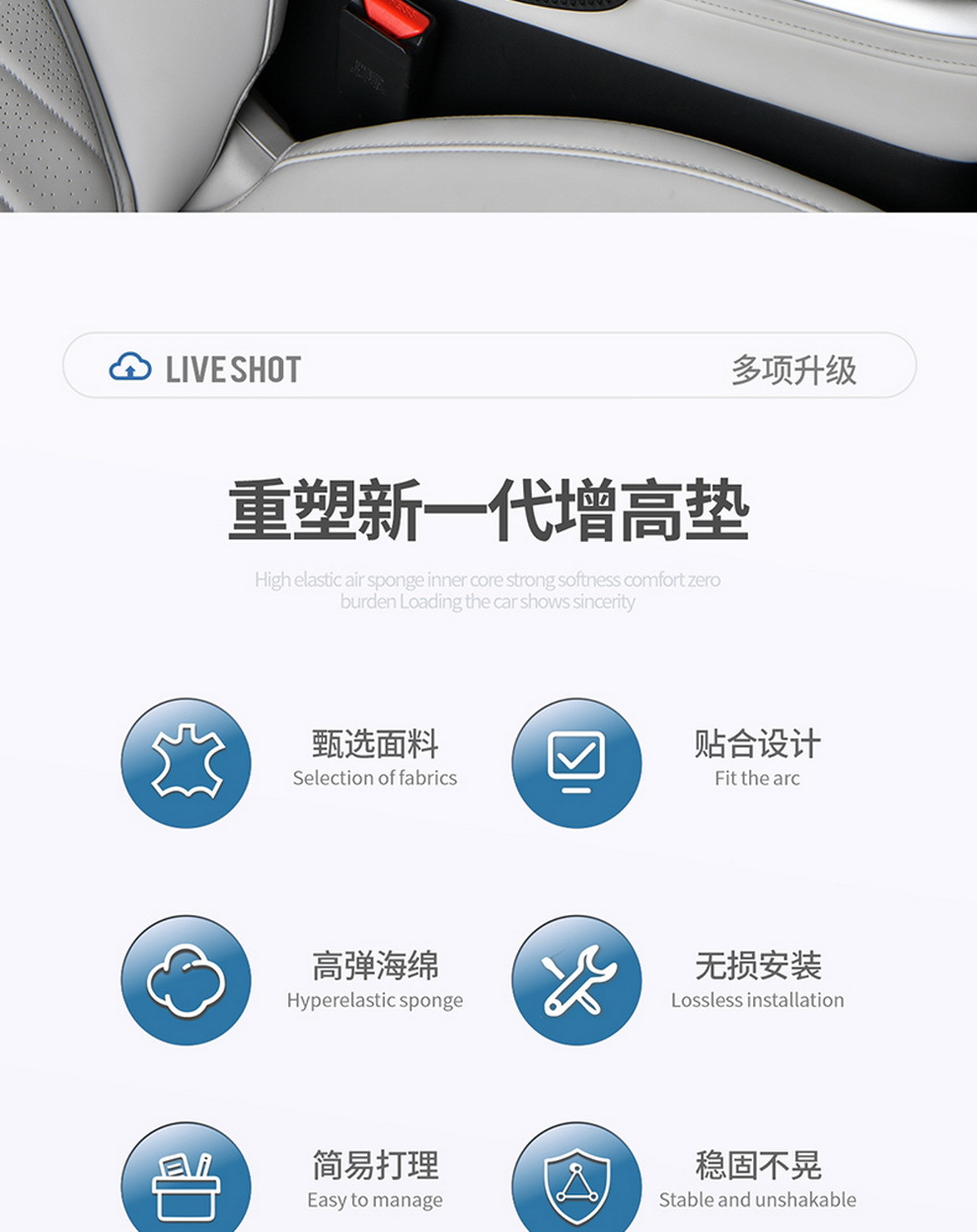 Car Armrest Box Mat, High-End Car Tissue Box, Universal Height-Increasing Pad, Central Suede Elbow Rest Pad, Protective Cover