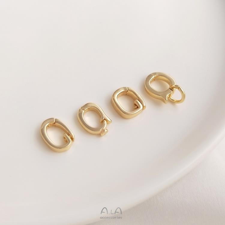 3g Weight 1 Piece Alloy Solid Color Jewelry Buckle Jewelry Accessories