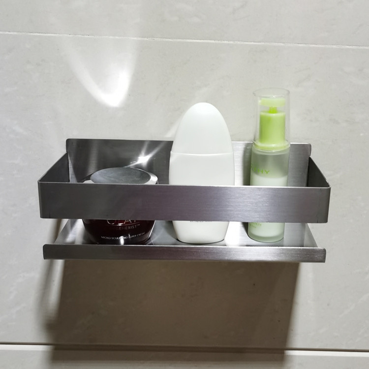 Suministro transfronterizo estante de baño de acero inoxidable 304 simple estante de almacenamiento de baño sin clavos ducha práctico estante de almacenamiento