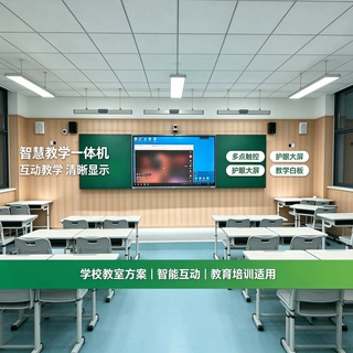 智慧纳米黑板一体机 高清触摸显示屏 学校教室推拉式左右黑板定制