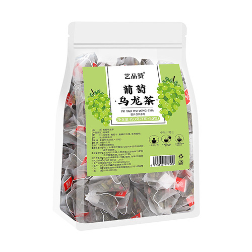 Grape oolong tea mass-selling cold brew hot brew tea bag triangle bag fruit tea flavored tea milk tea shop 3gx50 bag