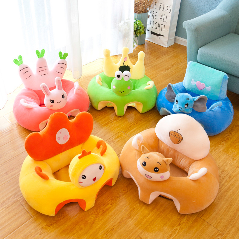 Asiento de Aprendizaje para Bebés, Anti-vuelco, Anti-caídas, Sofá de Peluche para Niños, Sofá Perezoso