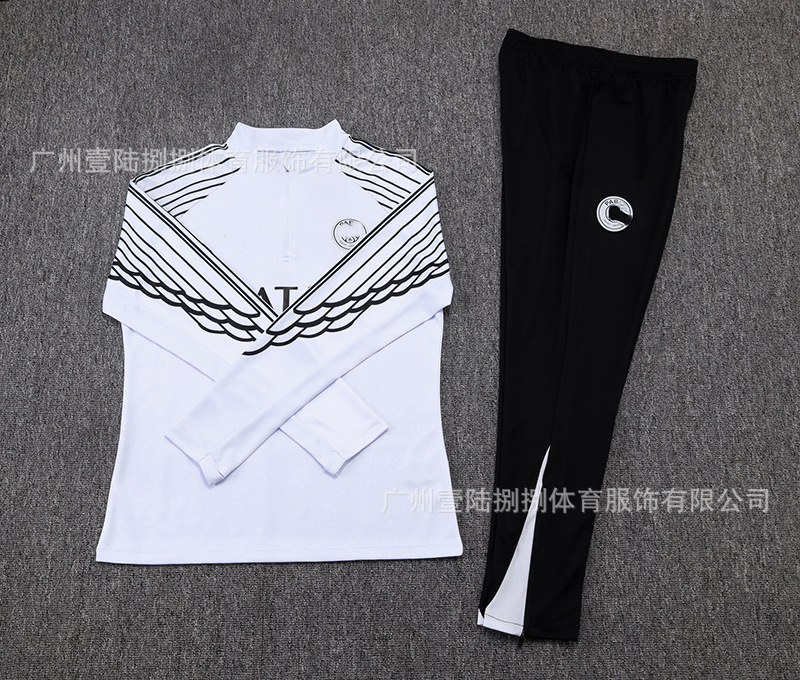 2526新款足球服巴黎皇马阿森纳拜仁长袖半拉训练服一件批发|undefined