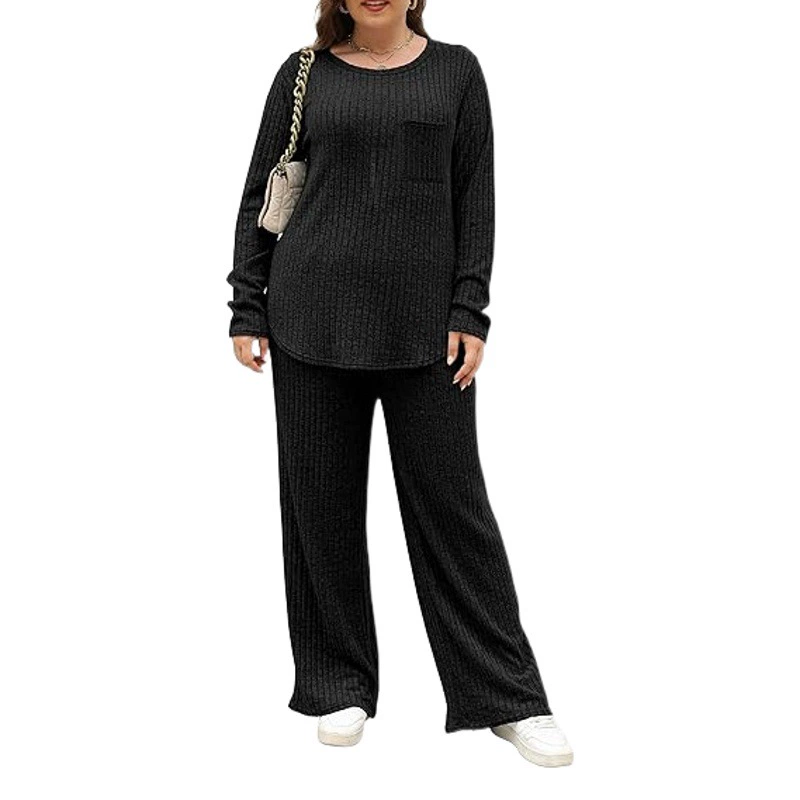 2023 Amazon осень/зима, новый европейский и американский temu, самый продаваемый взрывной костюм, Женская домашняя одежда из двух частей больших размеров