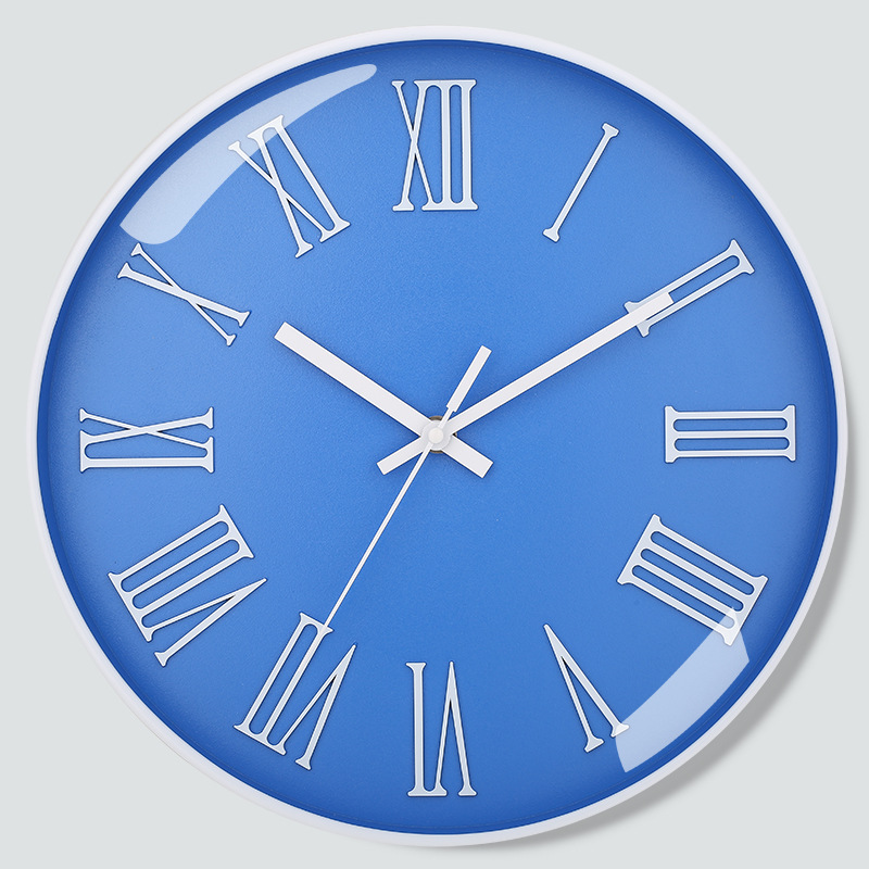 [12 pulgadas 30cm] Reloj de pared mudo moda creativa hogar sala de estar estéreo digital simple reloj al por mayor