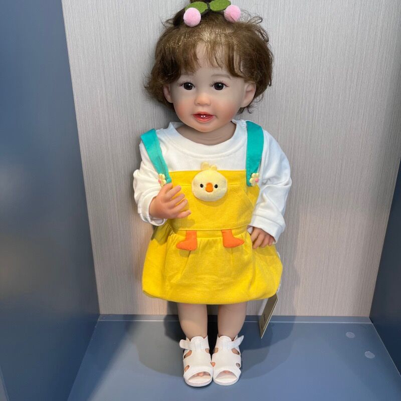 TikTok Venta caliente suministro transfronterizo Teegan reborn bebé NPK 55cm pegamento completo puede entrar en la muñeca de simulación de agua