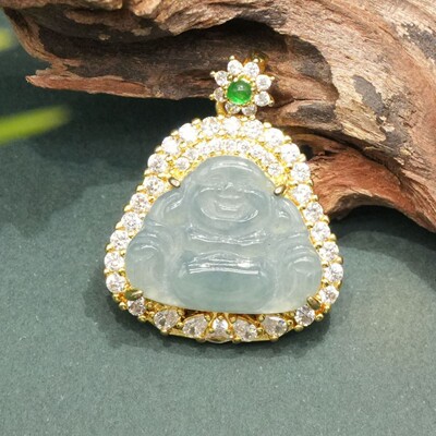 天然緬甸翡翠A貨觀音吊墜高級感通勤多樣性發其壹9038