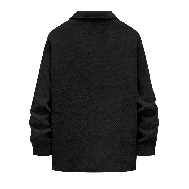 Men's Heavyweight Twill Denim Jacket With Turn-down Collar_voghion.com
