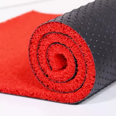 Plastic Wire Loop Floor Mats, Car: Car Carpet - 129m-bright-red
