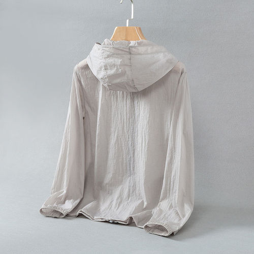 Sun protection clothing for men, ultra-lightweight, men's skin clothes, summer ice silk fishing style, breathable trench coat for women, open jacket outerwear