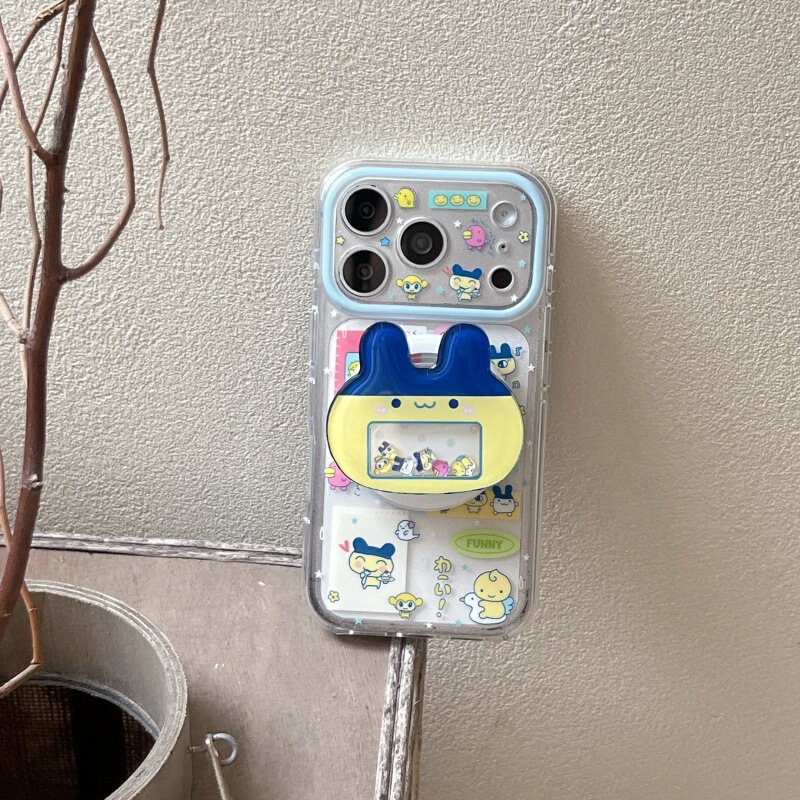 Cute Cartoon Tamagotchi Magnetic Stand 17promax Phone Case Compatible with iPhone16pro15Pro Cute Cartoon Tamagotchi Magnetic Stand 17promax Phone Case Compatible with iPhone16pro15Pro