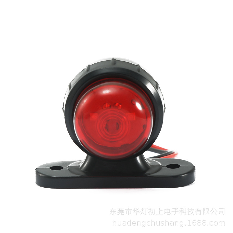 跨境出口12V24V 6led双面红黄红白信号轮廓灯货车边灯卡车腰灯