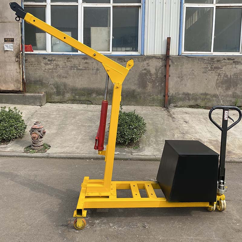 多功能小吊车 折叠液压起重机 单臂吊 移动独臂吊 可旋转吊臂