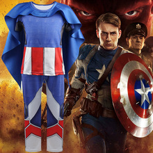 亚马逊新款男童cosplay美国队长同款儿童演出服装角色扮演cos套装