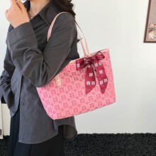红色手提包包大容量女时尚婚包新娘包大容量蝴蝶结托特包跨境外贸