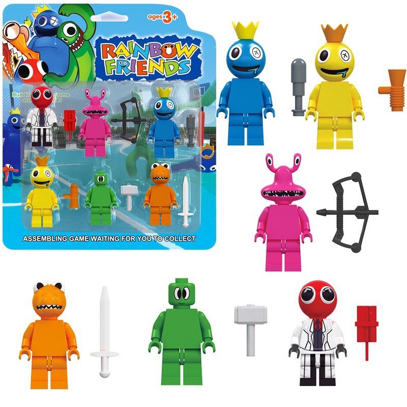 Rainbow minifigures for friend, 6 pieces