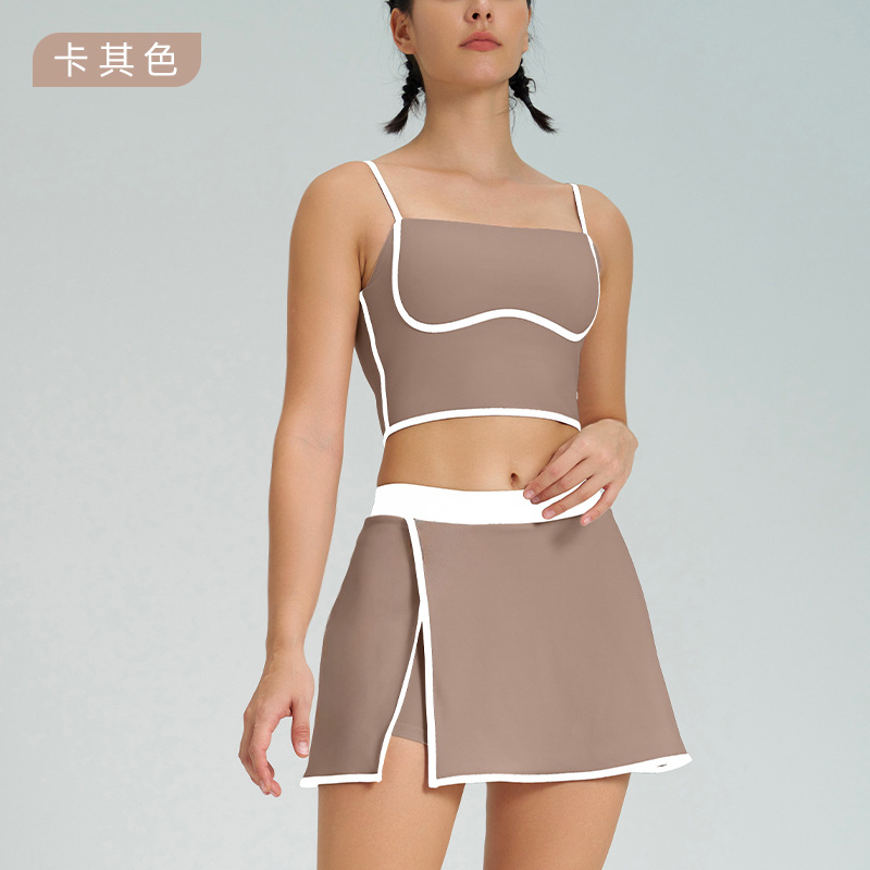 Nuevo chaleco deportivo de secado rápido bloqueador de color Ropa de ropa de yoga para verano de alta elasticidad para mujeres Fitness Shockproof