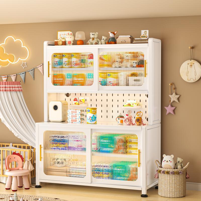 Baby Feeding Table Storage Cabinet, Multi-Layer Home Storage Rack for Living Room, Multifunctional Large-Capacity Storage Cabinet, Dropshipping