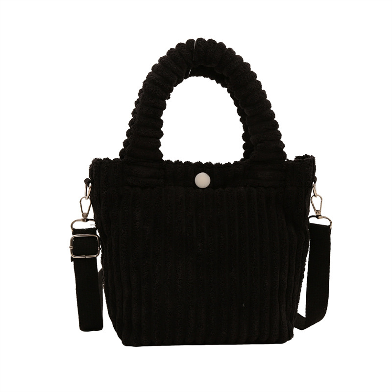 Nicho de velcro bolso de balde 2024 nuevo invierno literatura y arte mochila bolso de color caramelo lindo bolso especial