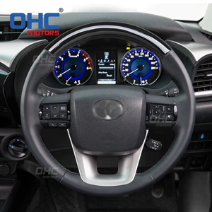 11-18 Toyota Hilux Revo Innova üçün Dəri Şaftalı Ağac Sükan Modifikasiyası