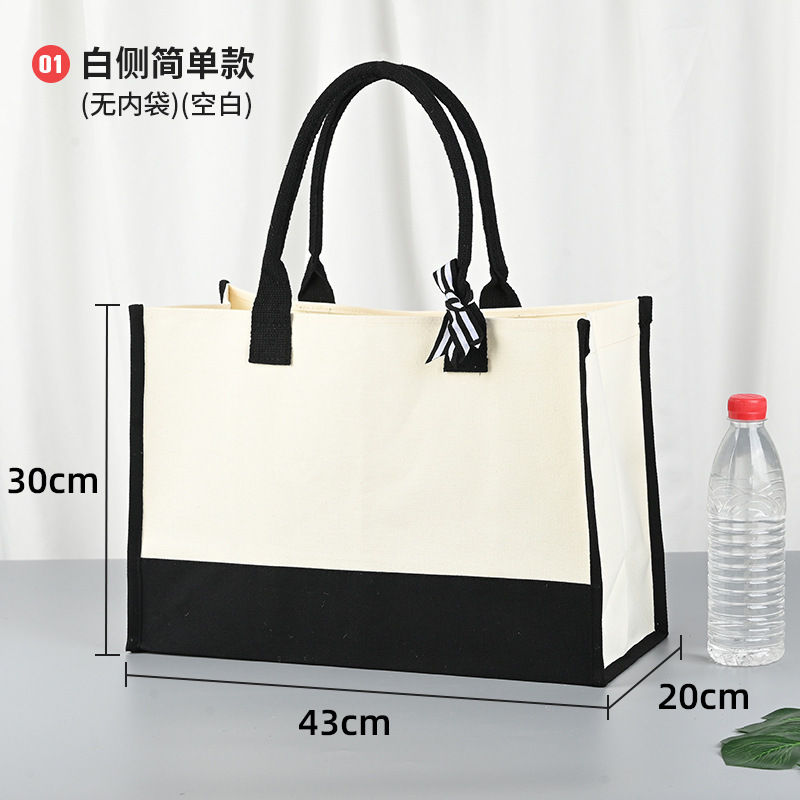 Suministro transfronterizo de bolsas de lona laminadas, bolsas de compras personalizadas para regalos de Navidad, bolsas de Amazon personalizadas