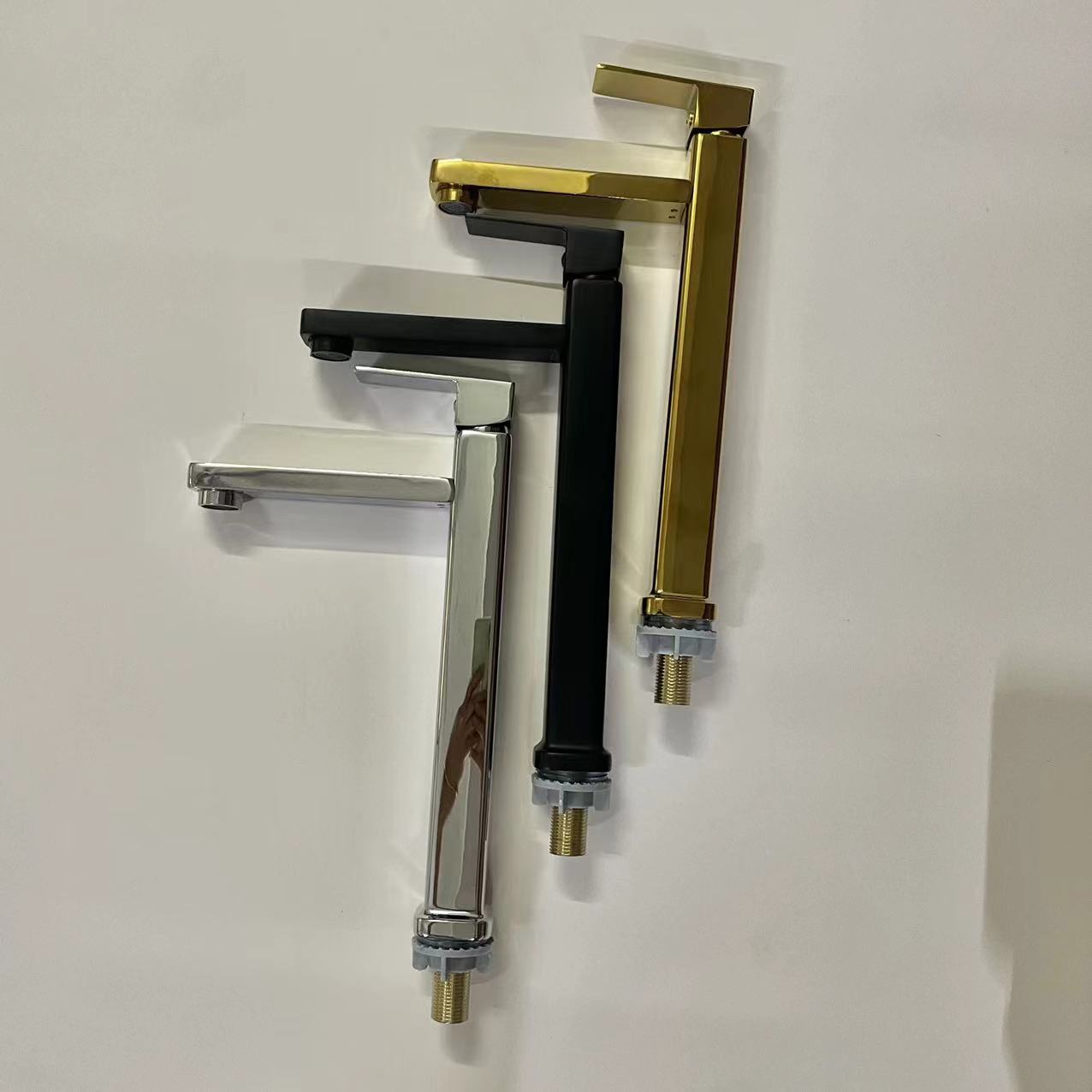 Cross-border zinc alloy square single-cooling faucet, washbasin, bathroom countertop basin, and high single-cooling faucet Item Picture
