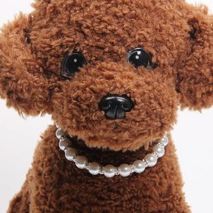 Manufacturer's Ready-Made Cross-Border Pet Imitation Pearl Bow Necklace Teddy Dog ​​Cat Rabbit Party Collar