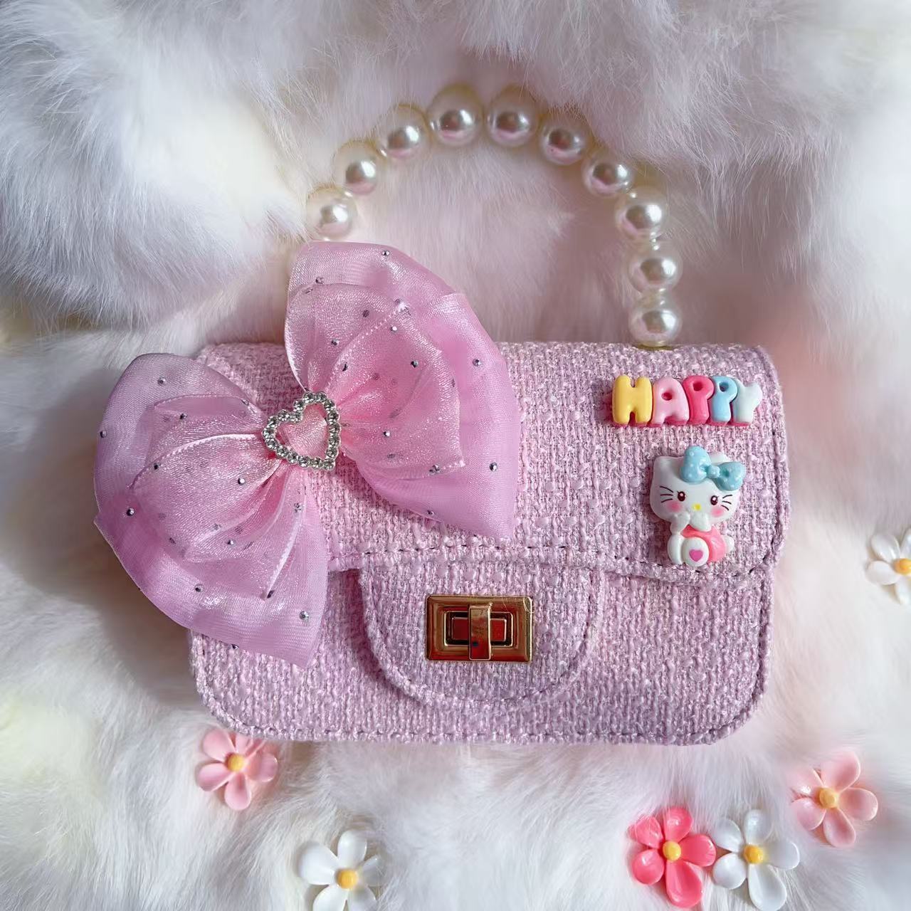 Nuevo tipo de bolsos para niños, bolsos de moda, bolsos de princesa de viento, bolsos portátiles lindos para chicas, bolsos de red para bebés.