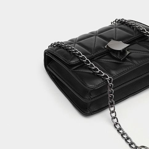 Damen echte Kette Tasche Damen Mode Schulter Messenger Bag Mini Tasche_voghion.com