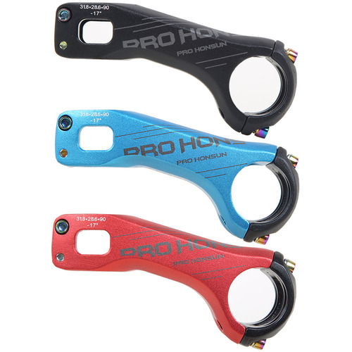 PROHONSUN Mountain Bike Handlebar Stem Negative 17 Degrees Road Bike 70 90mm Aluminum Colorful Riser Tube