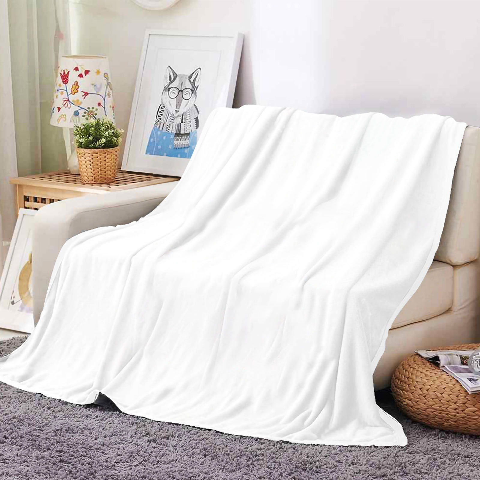 跨境专供双层加厚毯3D数码印花毛毯沙发盖毯加厚毛毯私人专属系列