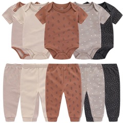 Category A baby jumpsuit air-conditioned pants newborn pure cotton jumpsuit foreign trade children's clothing wholesale cross-border 10-piece set boneless