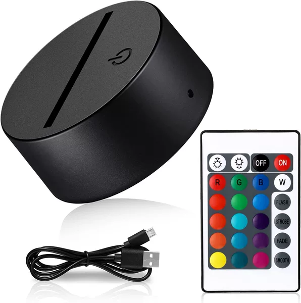 Black, remote control, 16 colors, 7 colors