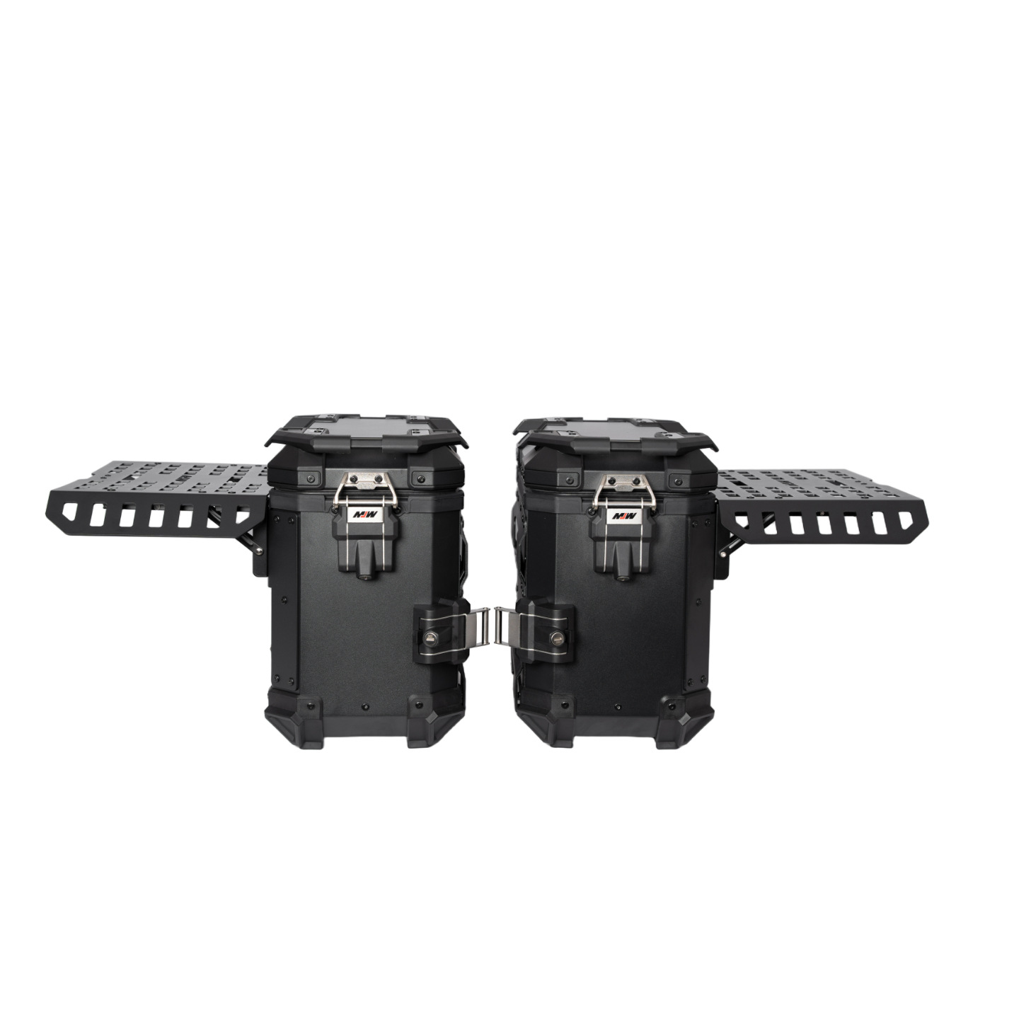 38Lbm Multifunctional Armored Black Aluminum Alloy Three-Box Motorcycle Tail Box Side Box Scooter Electric Vehicle Storage