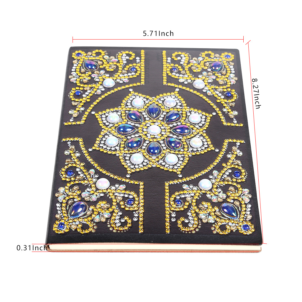 Pegatinas personalizadas para cuadernos con pintura de diamantes DIY, pinturas decorativas de diamantes hechas a mano, cuadernos con pintura de diamantes, pintura de diamantes completa.