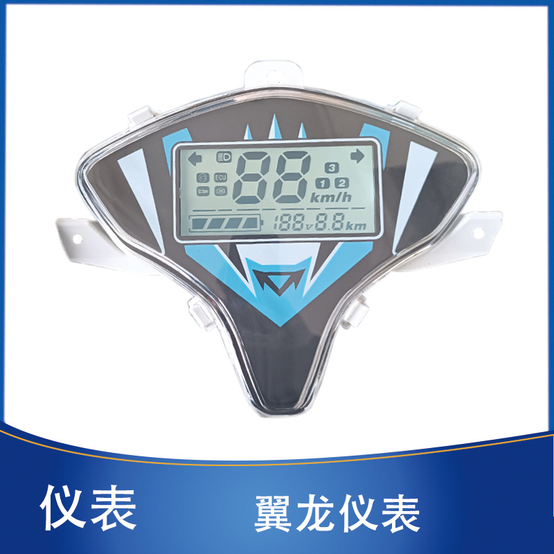 Electric Vehicle Pterosaur Instrument Jade Riding Bell Rose Appointment Electric Motorcycle Lcd Instrument Assembly Odometer 48V60V72V